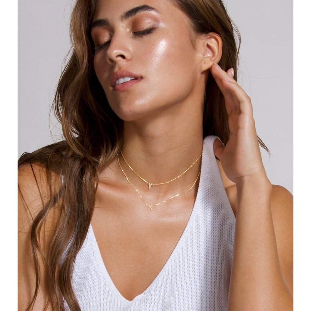 Timeless Gold Plated Initial Choker Necklace - Ad… - image 5